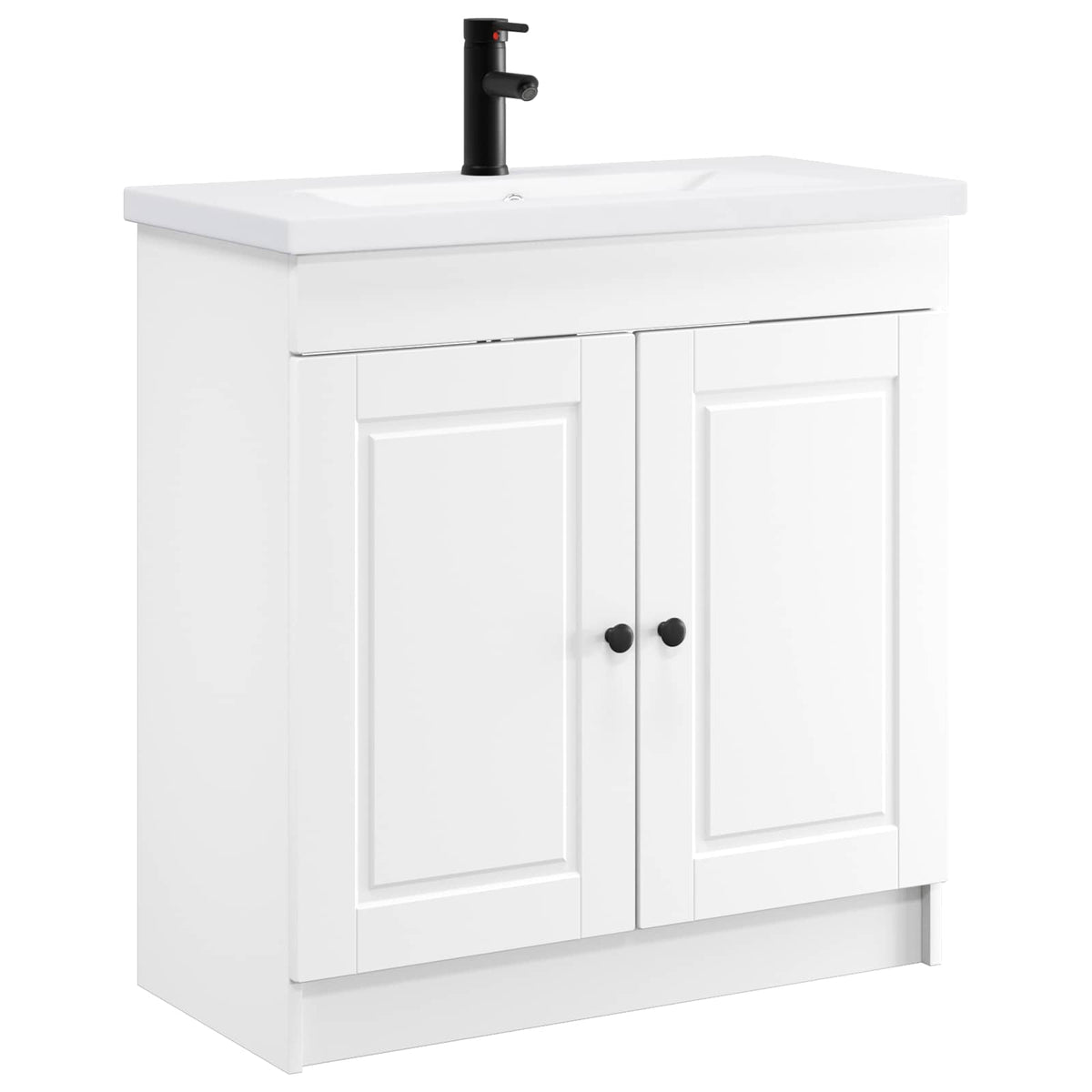 vidaXL Badkamermeubelset Wit 56 x 37,5 x 81 cm Bewerkt hout