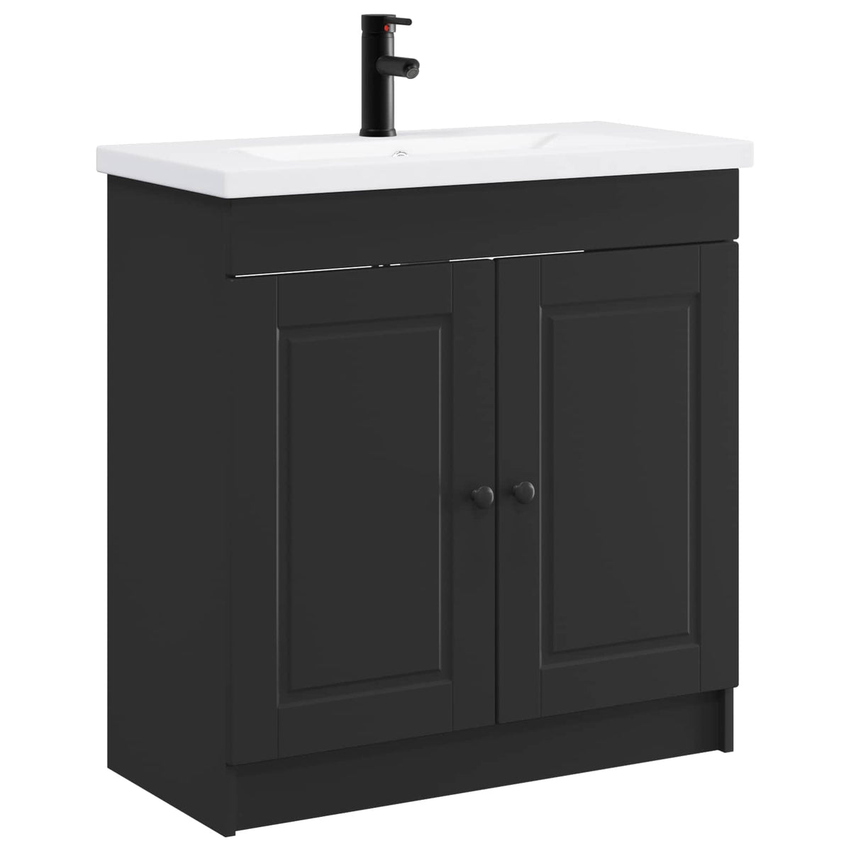 vidaXL Badkamermeubelset Wit 56 x 37,5 x 81 cm Bewerkt hout