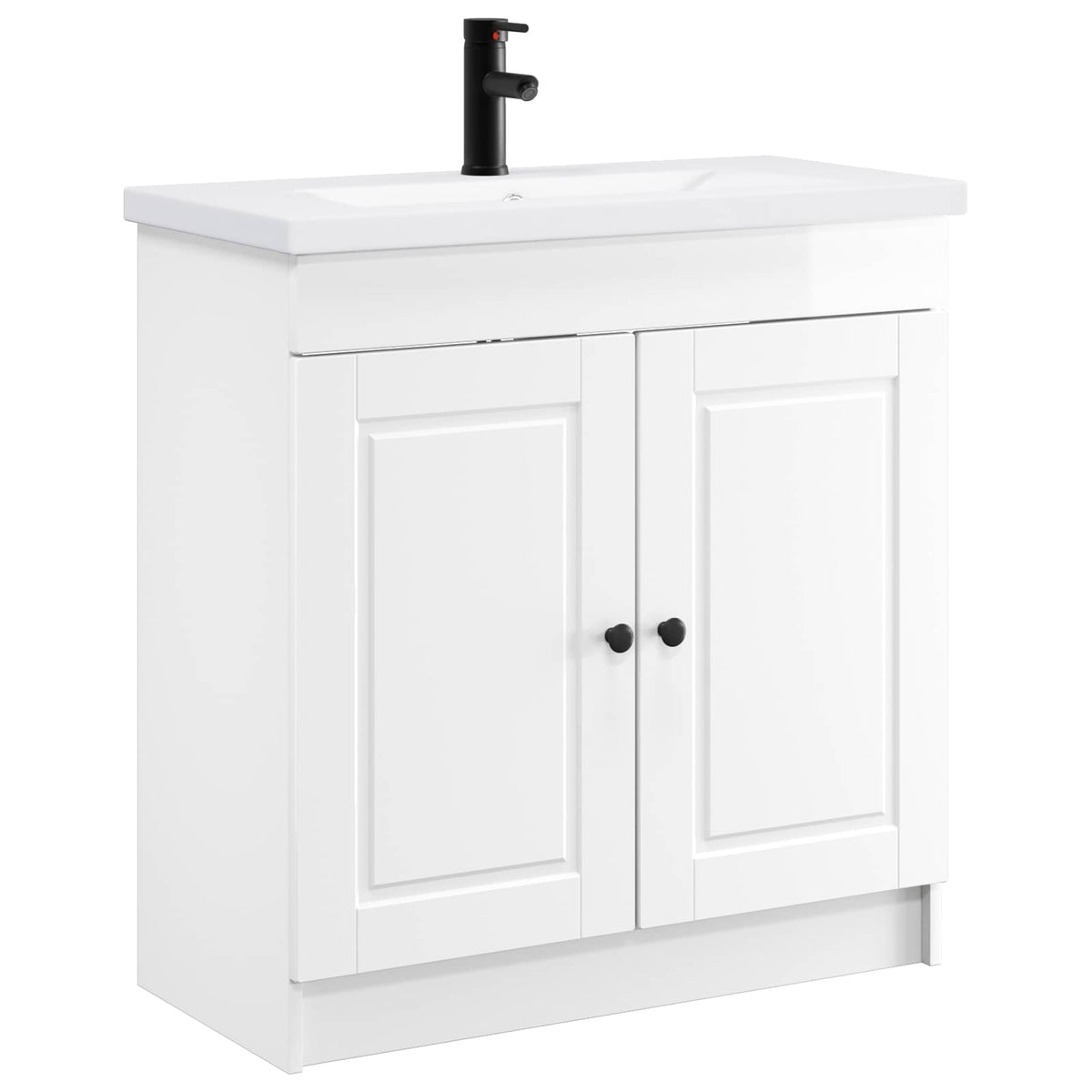 vidaXL Badkamermeubelset Wit 56 x 37,5 x 81 cm Bewerkt hout