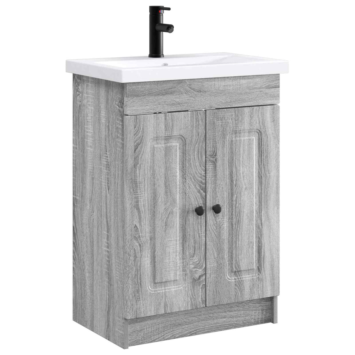 vidaXL Badkamermeubelset Wit 56 x 37,5 x 81 cm Bewerkt hout