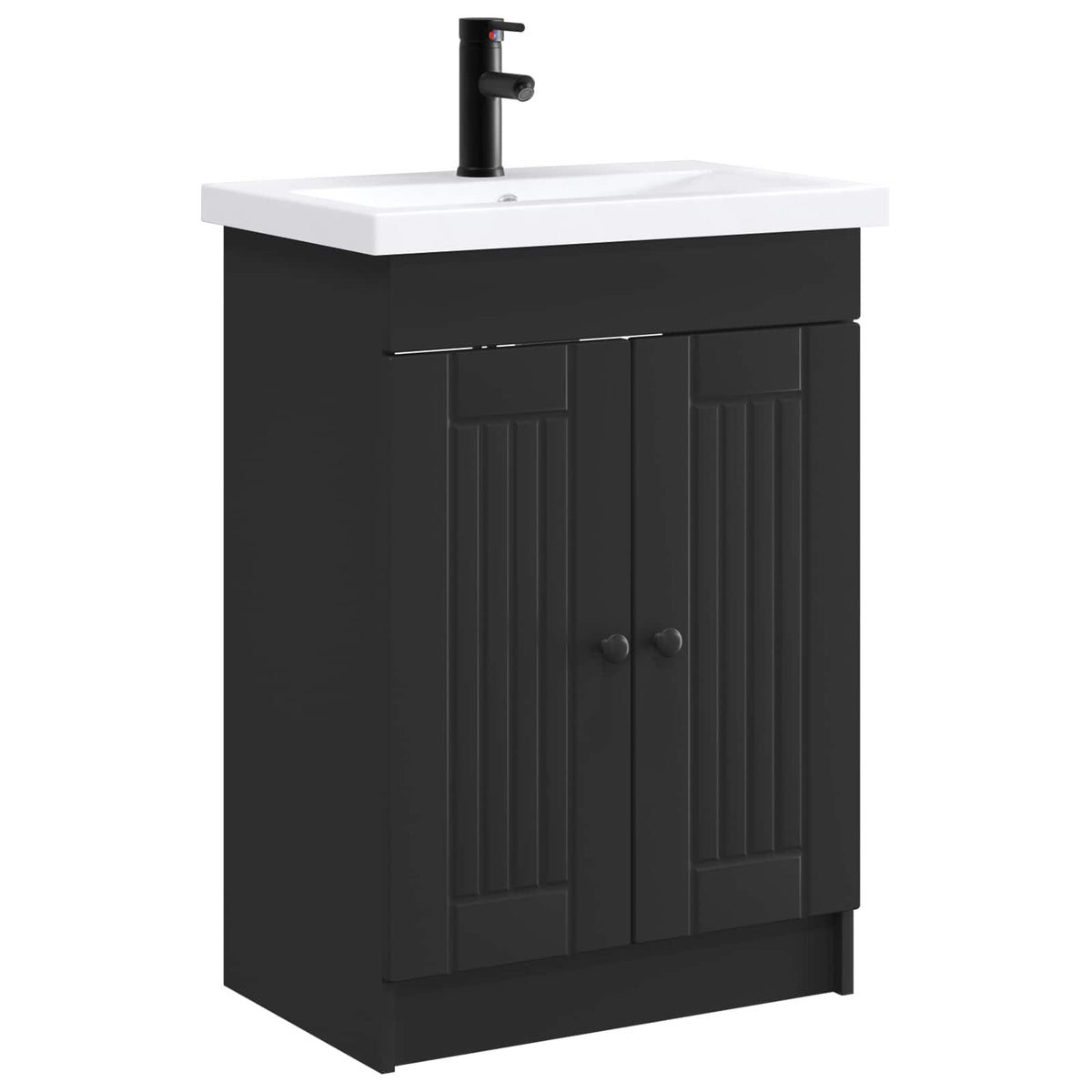 vidaXL Badkamermeubelset Wit 56 x 37,5 x 81 cm Bewerkt hout