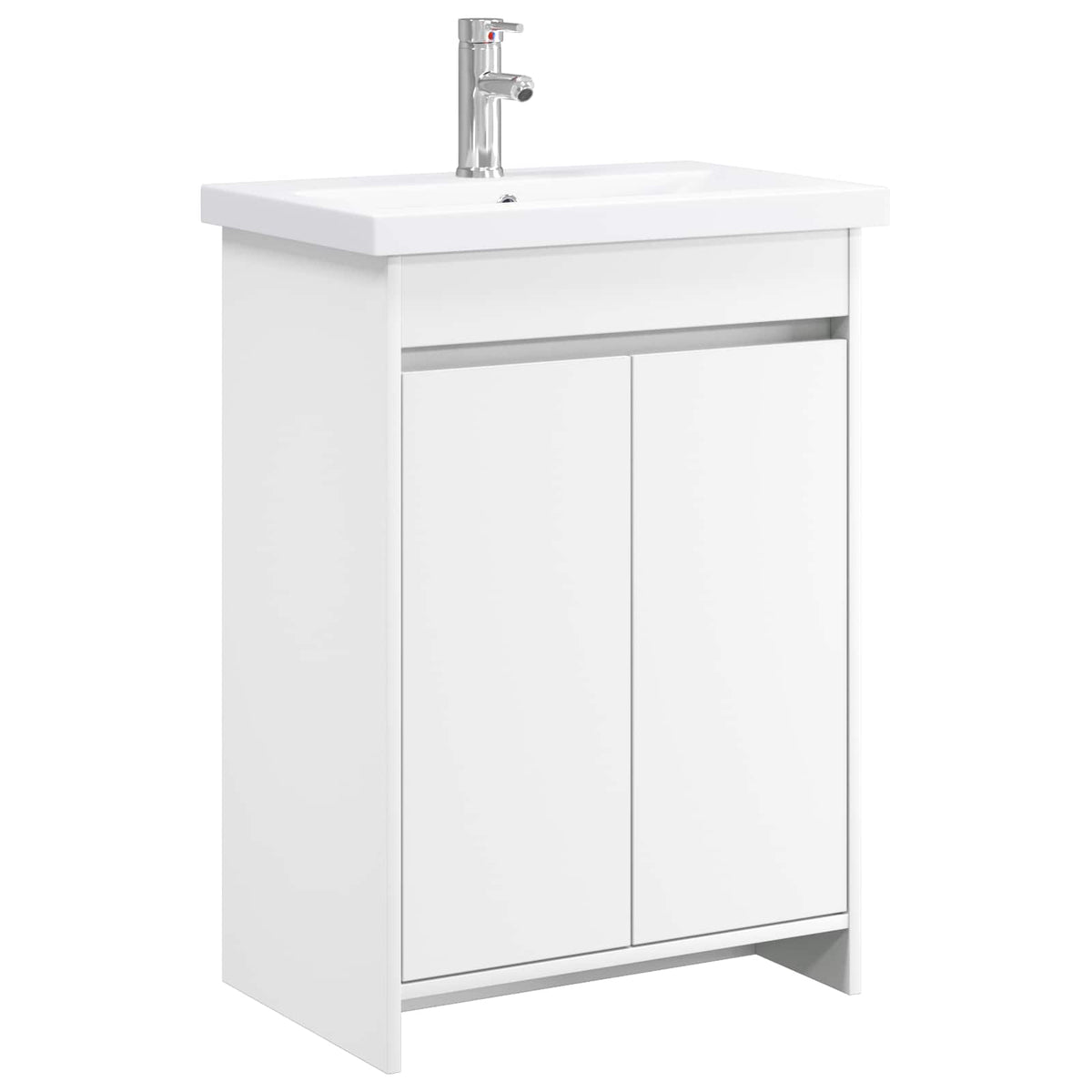 vidaXL Badkamermeubelset Wit 61 x 40 x 84,5 cm Bewerkt hout