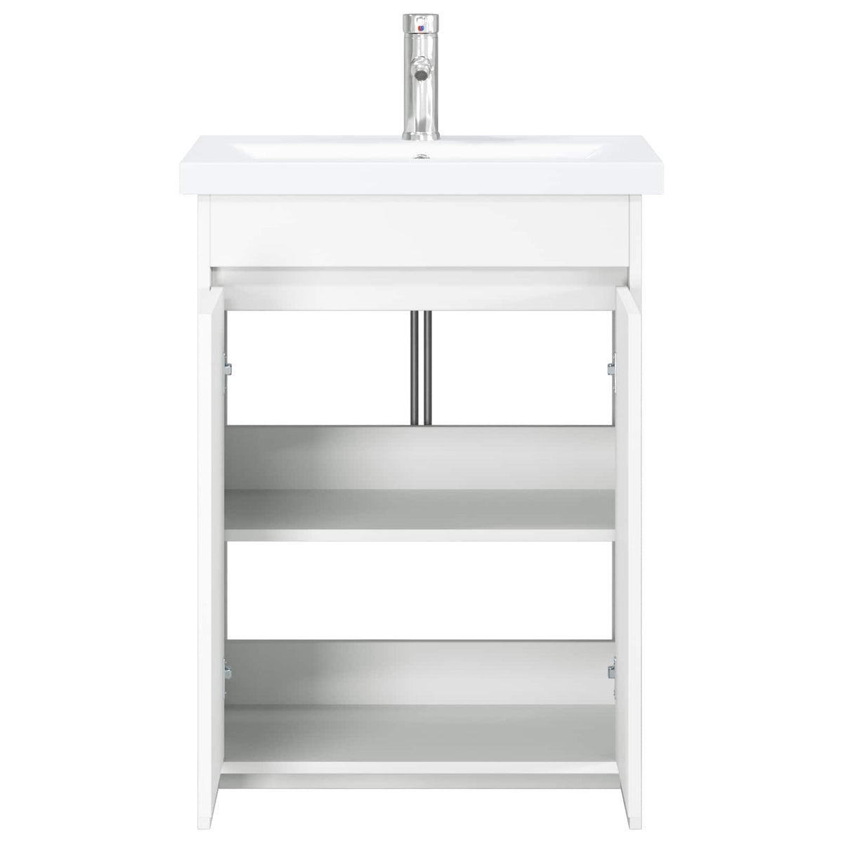 vidaXL Badkamermeubelset Wit 61 x 40 x 84,5 cm Bewerkt hout