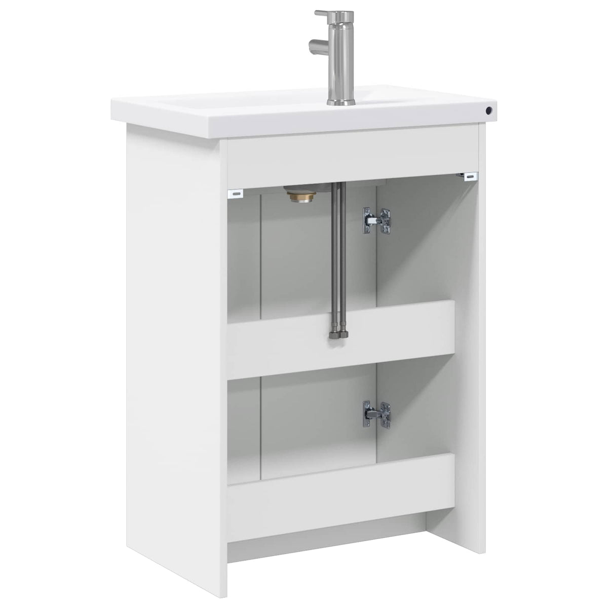 vidaXL Badkamermeubelset Wit 61 x 40 x 84,5 cm Bewerkt hout