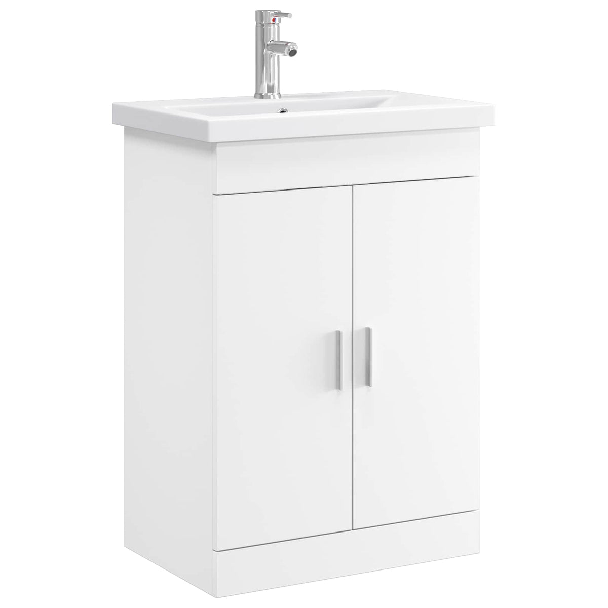 vidaXL Badkamermeubelset Wit 61 x 40 x 84,5 cm Bewerkt hout