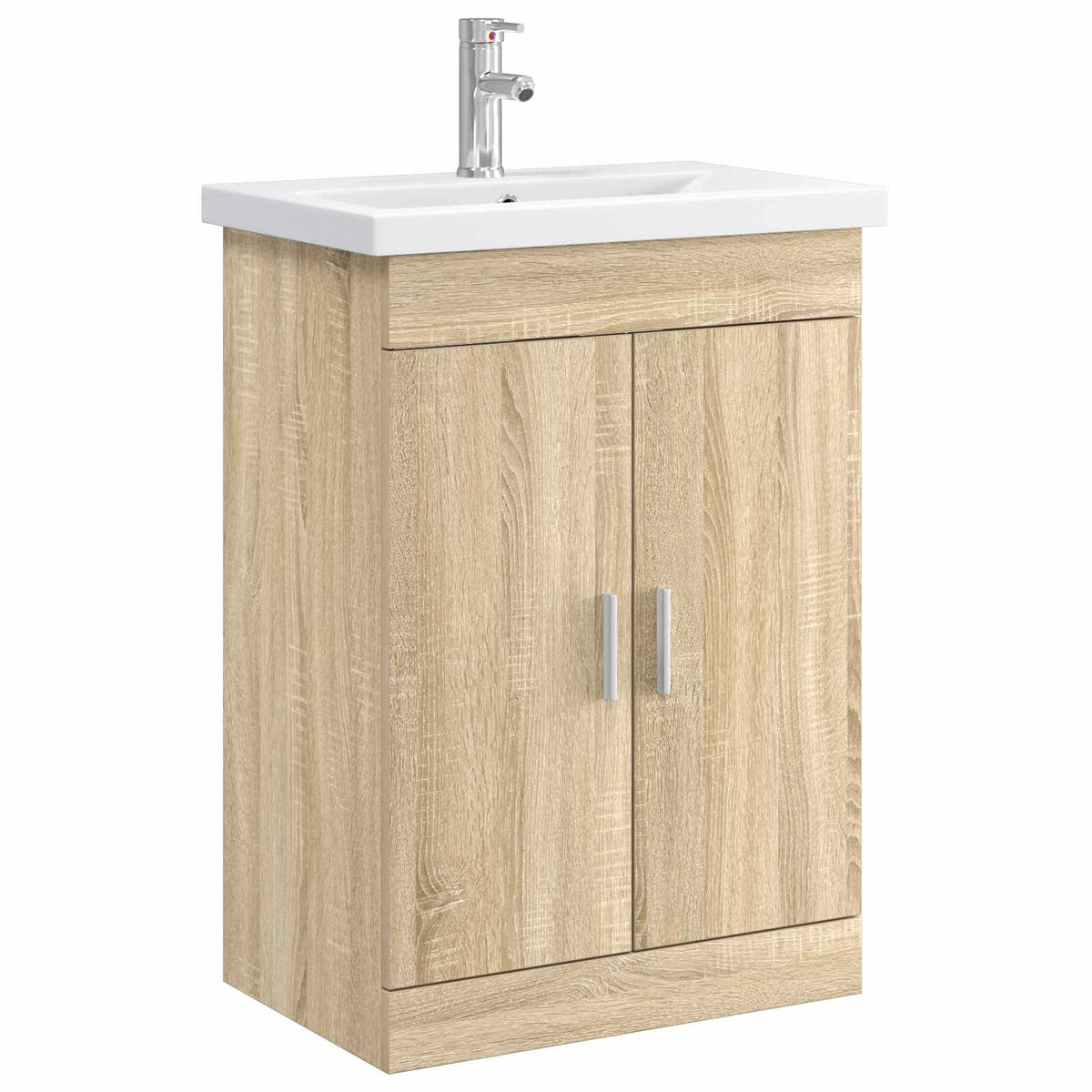 vidaXL Badkamermeubelset Wit 61 x 40 x 84,5 cm Bewerkt hout