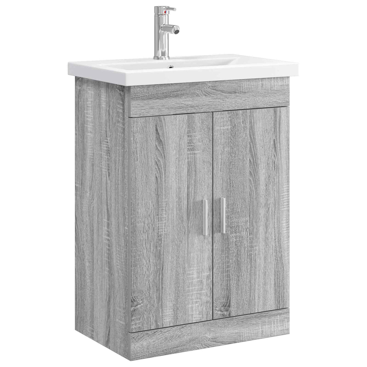 vidaXL Badkamermeubelset Wit 61 x 40 x 84,5 cm Bewerkt hout