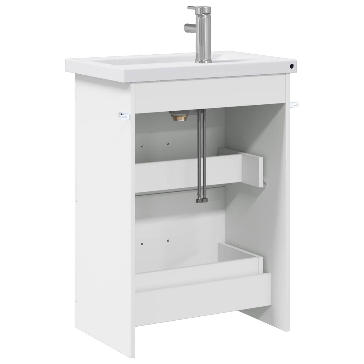 vidaXL Badkamermeubelset Wit 61 x 40 x 84,5 cm Bewerkt hout