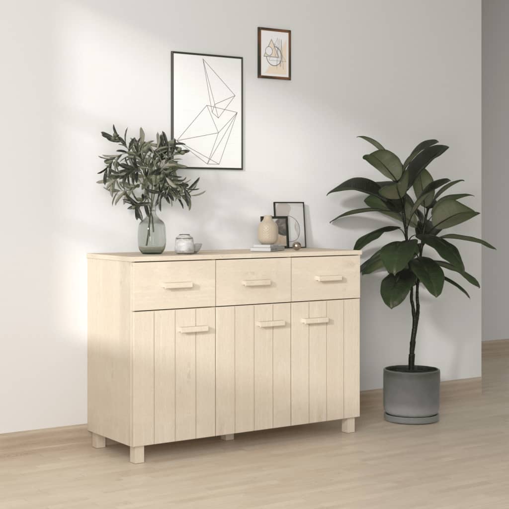 vidaXL Sideboard HAMAR 113x40x80 cm Solid Pine White