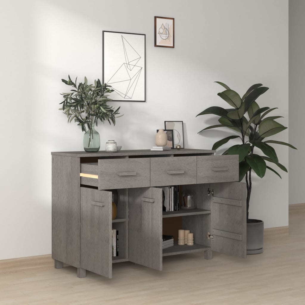 vidaXL Sideboard HAMAR 113x40x80 cm Solid Pine White