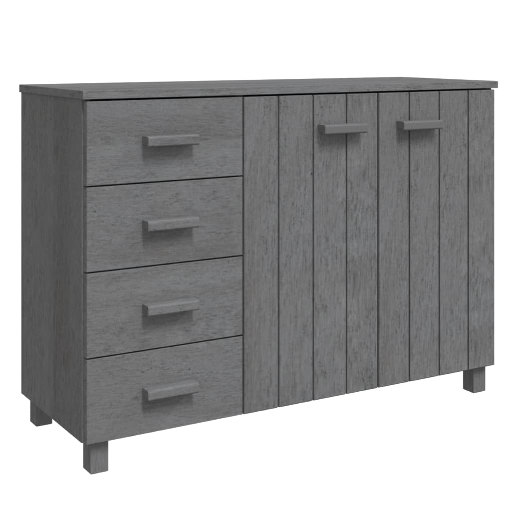 vidaXL Dressoir HAMAR 113x40x80 cm massief grenenhout donkergrijs - Aashly