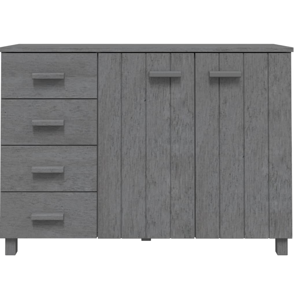 vidaXL Dressoir HAMAR 113x40x80 cm massief grenenhout donkergrijs - Aashly