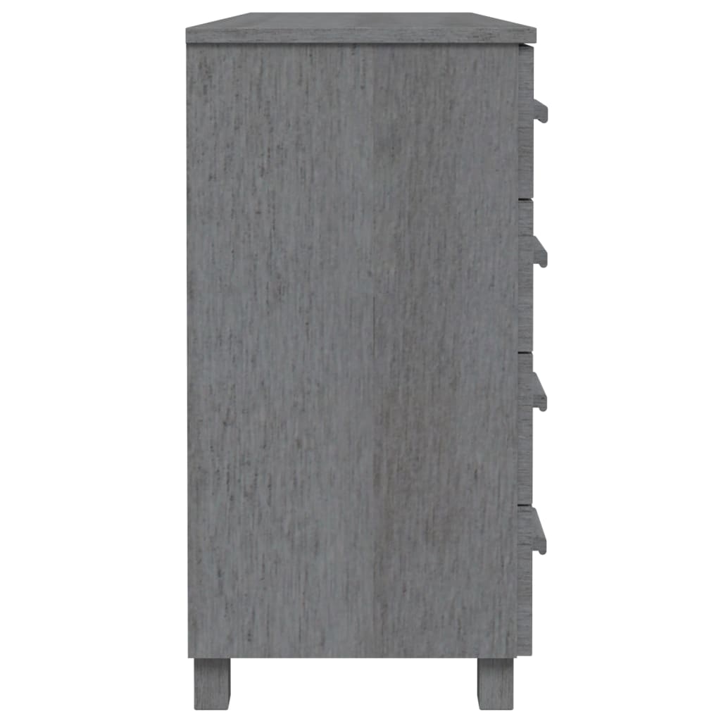 vidaXL Dressoir HAMAR 113x40x80 cm massief grenenhout donkergrijs - Aashly