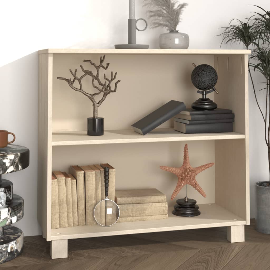 vidaXL Dressoir HAMAR 85x35x80 cm massief grenenhout lichtgrijs - Aashly