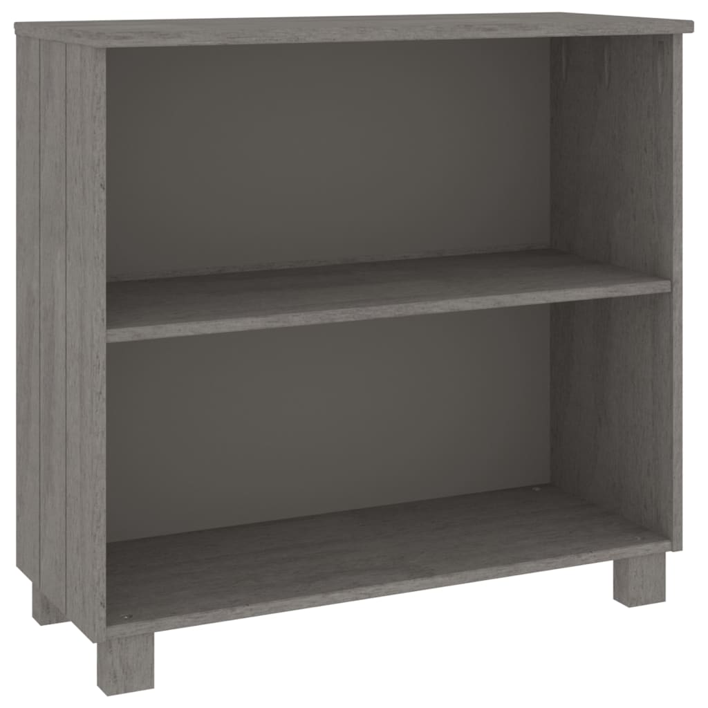 vidaXL Dressoir HAMAR 85x35x80 cm massief grenenhout lichtgrijs - Aashly