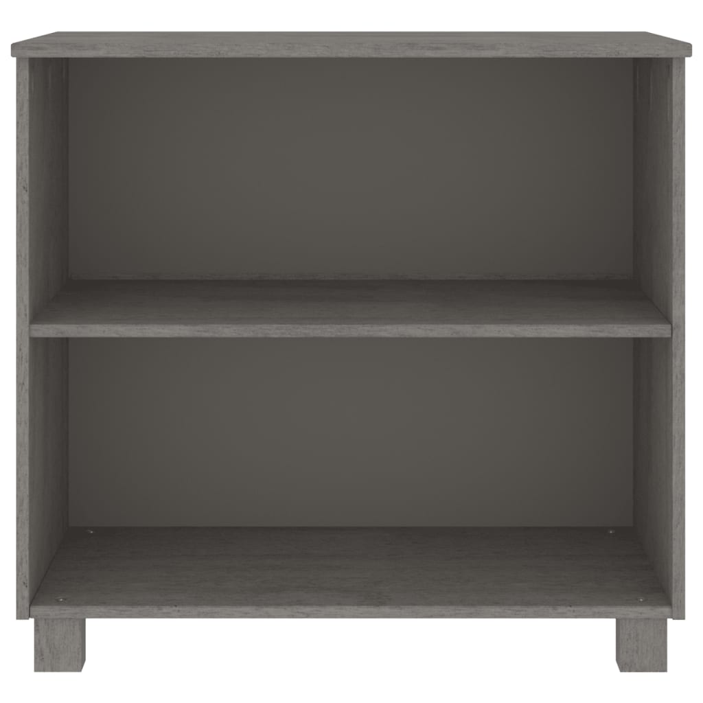 vidaXL Dressoir HAMAR 85x35x80 cm massief grenenhout lichtgrijs - Aashly