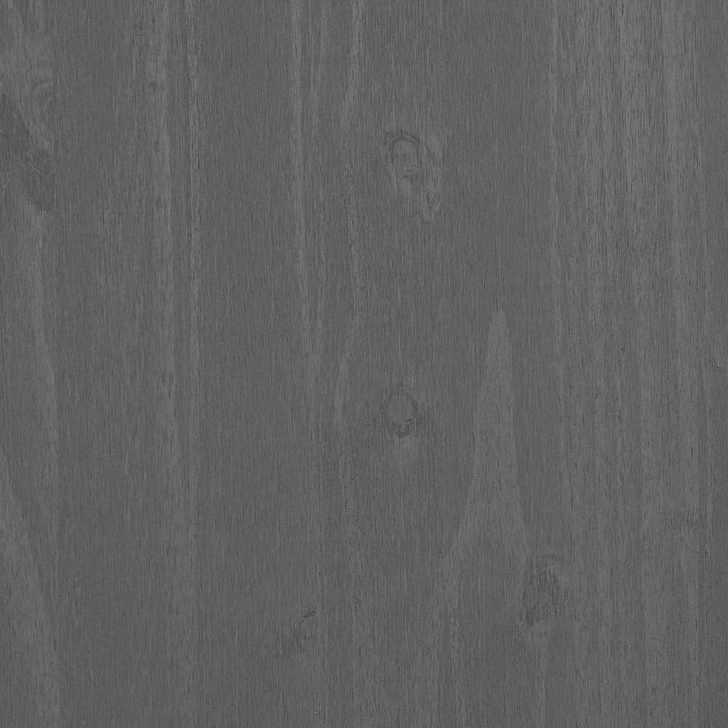 vidaXL Dressoir HAMAR 85x35x80 cm massief grenenhout lichtgrijs - Aashly