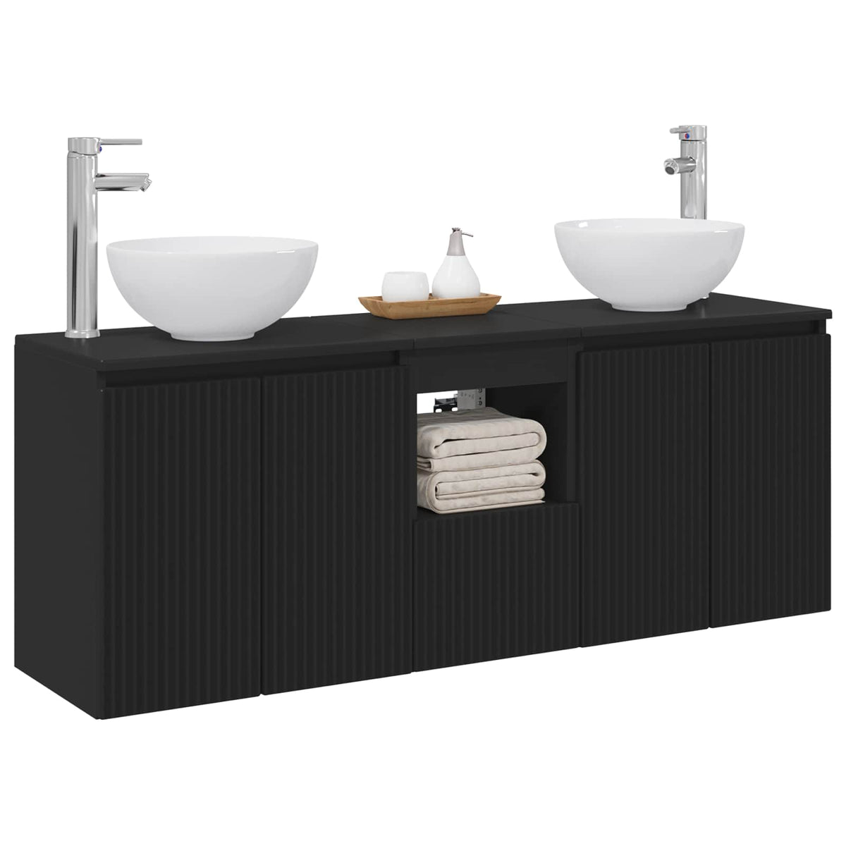 vidaXL Badkamerkastenset 3 st Wit 49,5 x 41 x 64,5 cm Bewerkt hout