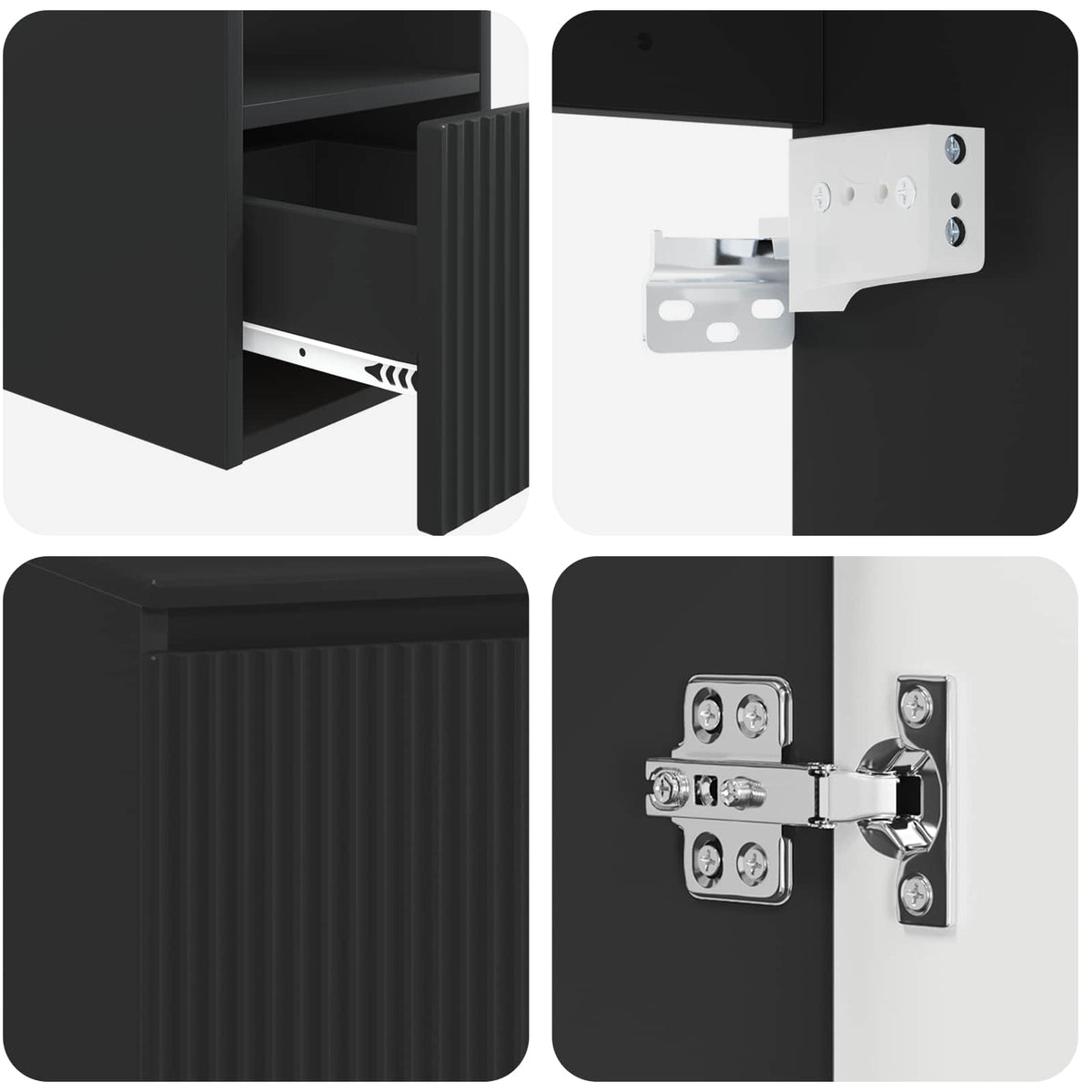 vidaXL Badkamerkastenset 3 st Wit 49,5 x 41 x 64,5 cm Bewerkt hout