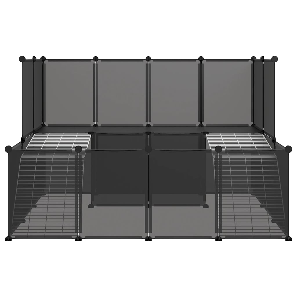 vidaXL Dierenhok klein 143x107x93 cm polypropeen en staal transparant - Aashly