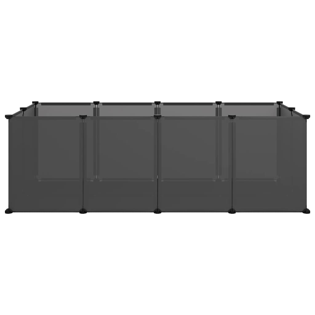 vidaXL Dierenhok klein 144x74x46,5 cm polypropeen en staal transparant - Aashly