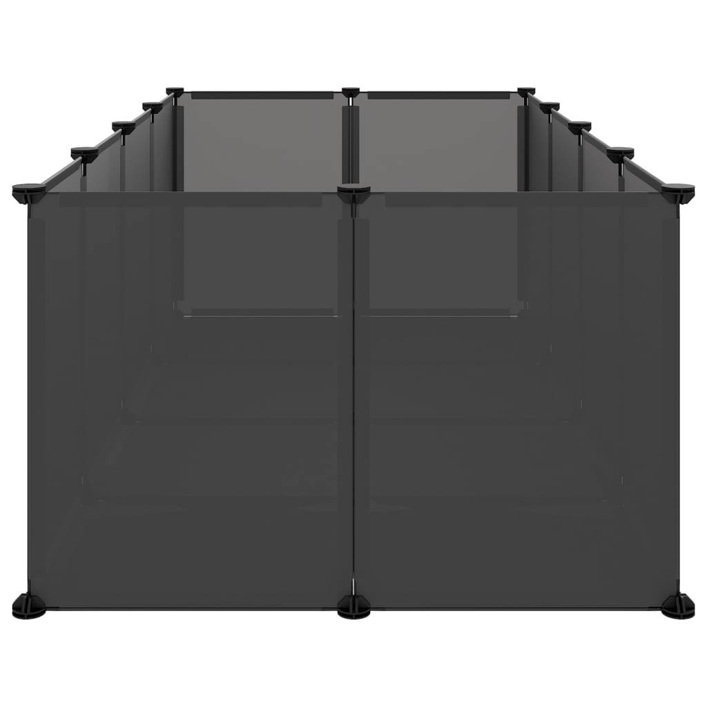 vidaXL Dierenhok klein 144x74x46,5 cm polypropeen en staal transparant - Aashly
