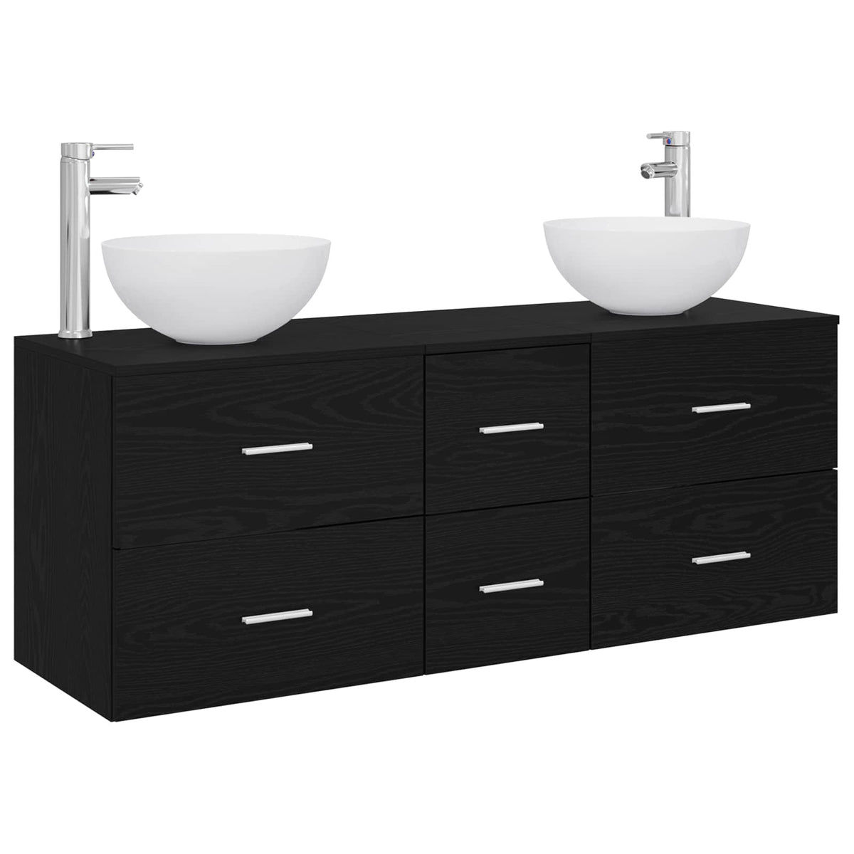 vidaXL Badkamerkastenset 3 st Wit 49,5 x 35 x 63 cm Bewerkt hout