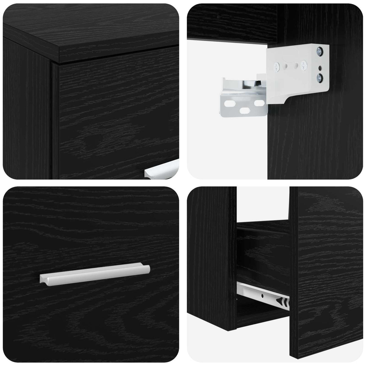 vidaXL Badkamermeubelset 3 st Wit 49,5 x 44,5 x 65 cm Bewerkt hout