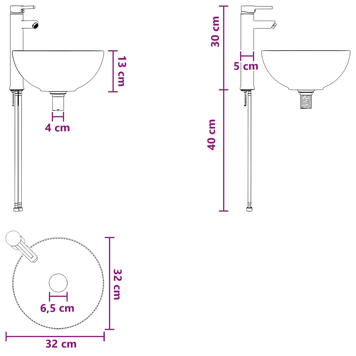 vidaXL Badkamermeubelset 2 st Wit 33 x 34,5 x 100 cm Bewerkt hout