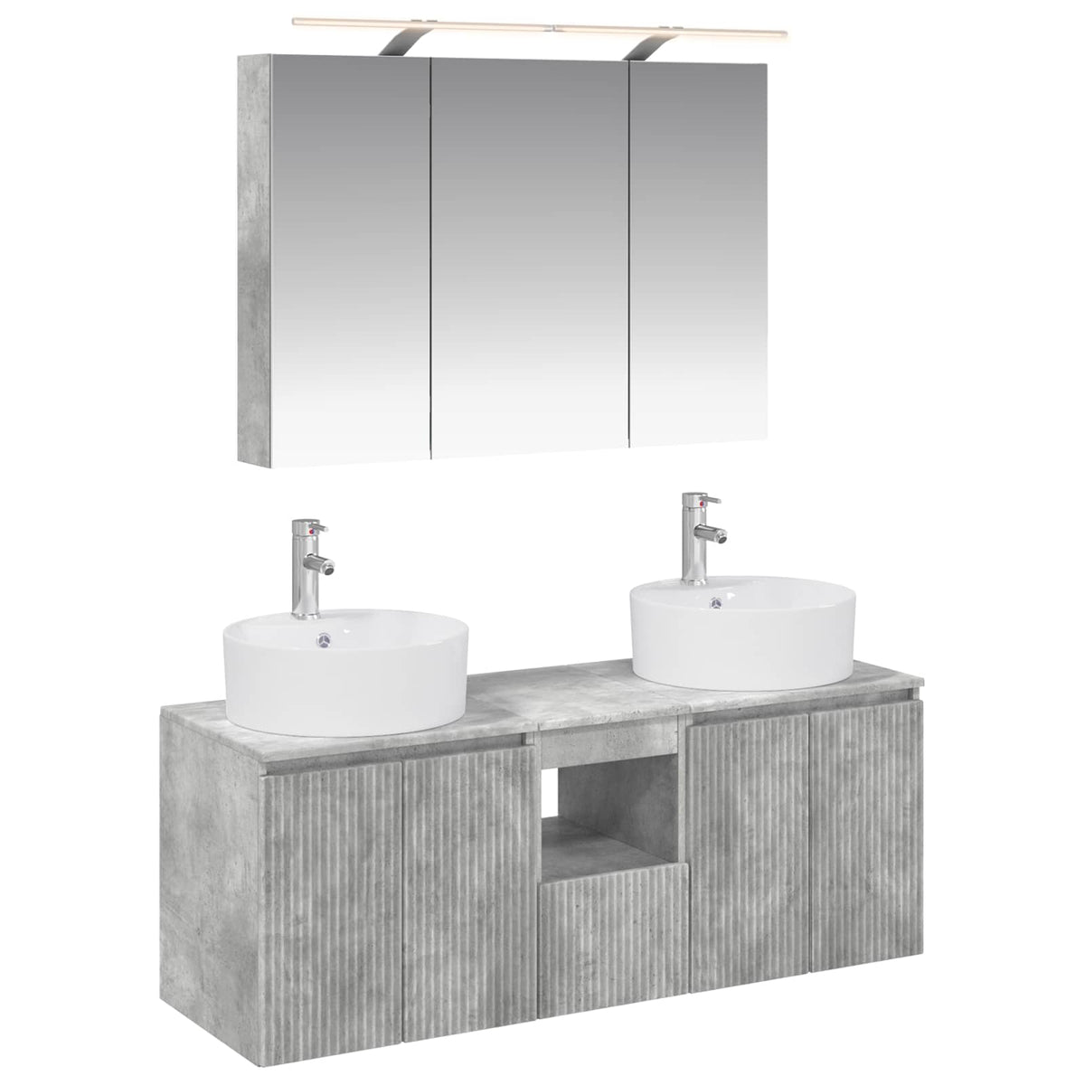 vidaXL Badkamerkastenset 4 pcs Wit Bewerkt hout