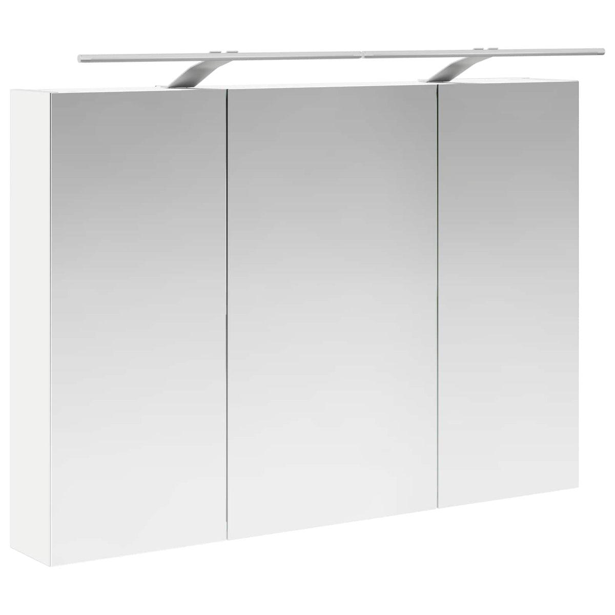 vidaXL Badkamermeubelset 4 pcs Wit Bewerkt hout en glas