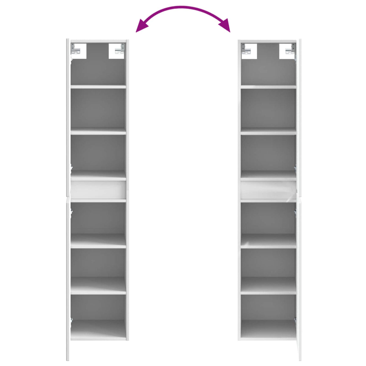 vidaXL Badkamermeubelset 6 pcs Wit Bewerkt hout en glas