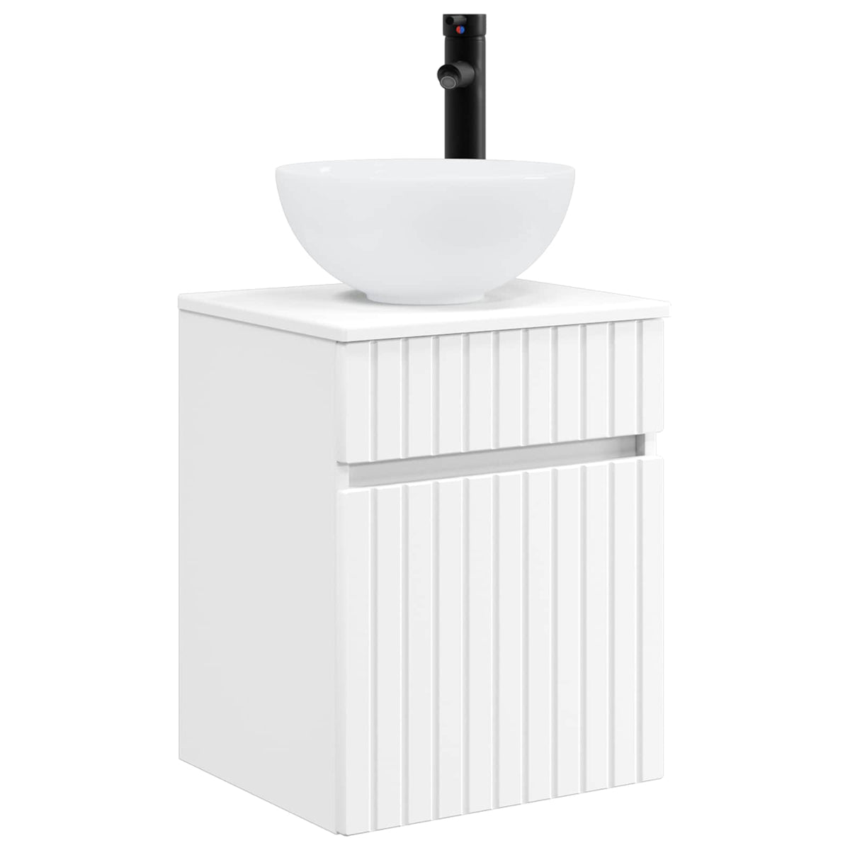 vidaXL Badkamerkastenset 5 pcs Wit 43 x 16 x 62,5 cm Bewerkt hout