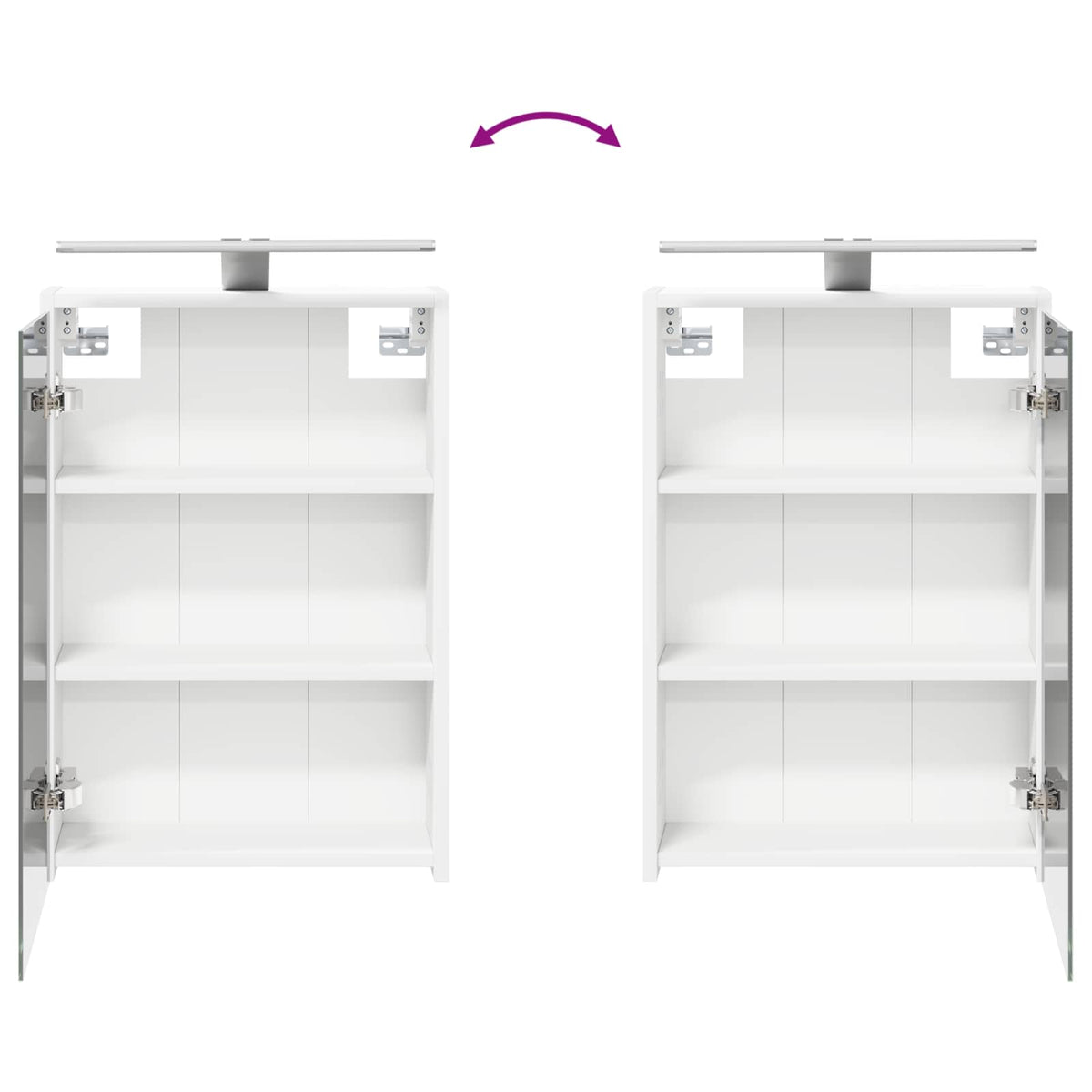 vidaXL Badkamerkastenset 4 pcs Wit 43 x 16 x 62,5 cm Bewerkt hout