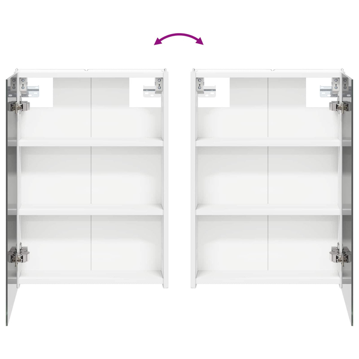 vidaXL Badkamerkastenset 4 pcs Wit 43 x 11,5 x 60,5 cm Bewerkt hout