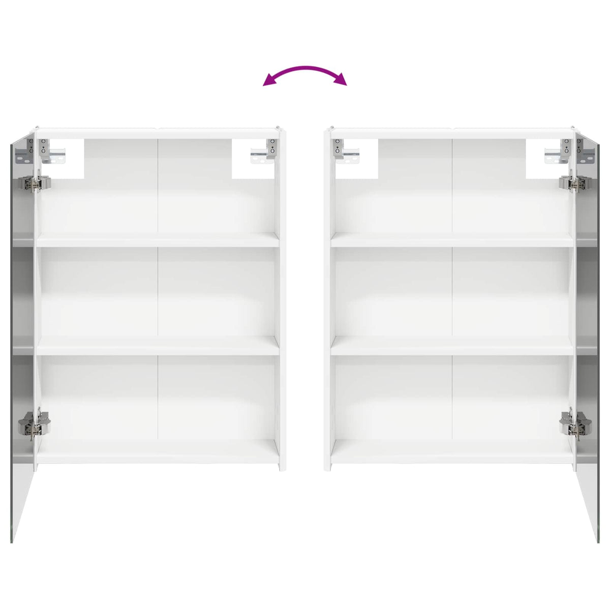 vidaXL Badkamermeubelset 4 pcs Wit Bewerkt hout en glas