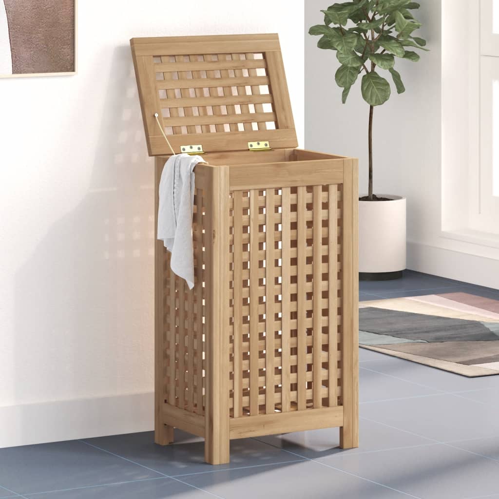 vidaXL Wasmand 50x35x60 cm massief teakhout - Aashly
