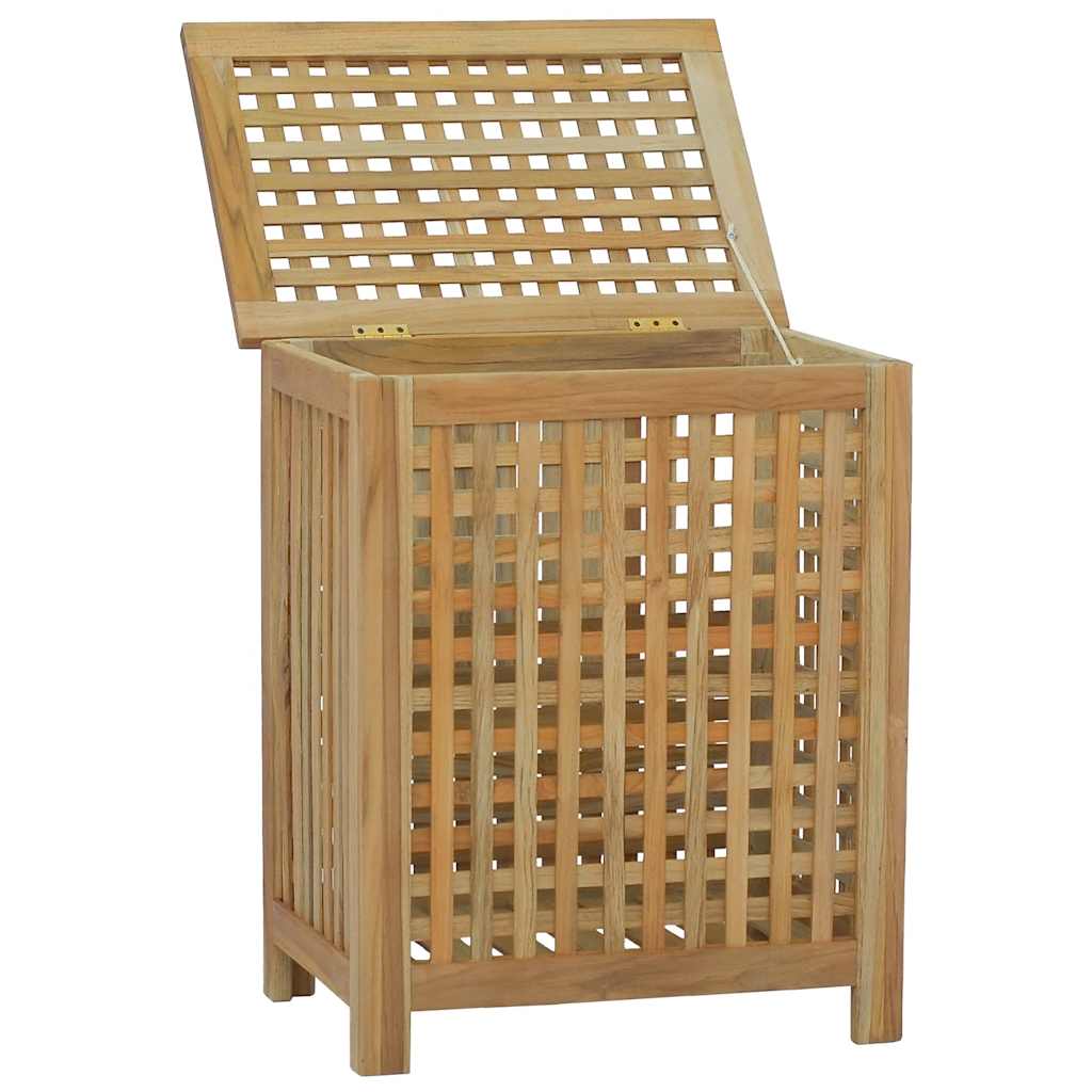 vidaXL Wasmand 50x35x60 cm massief teakhout - Aashly