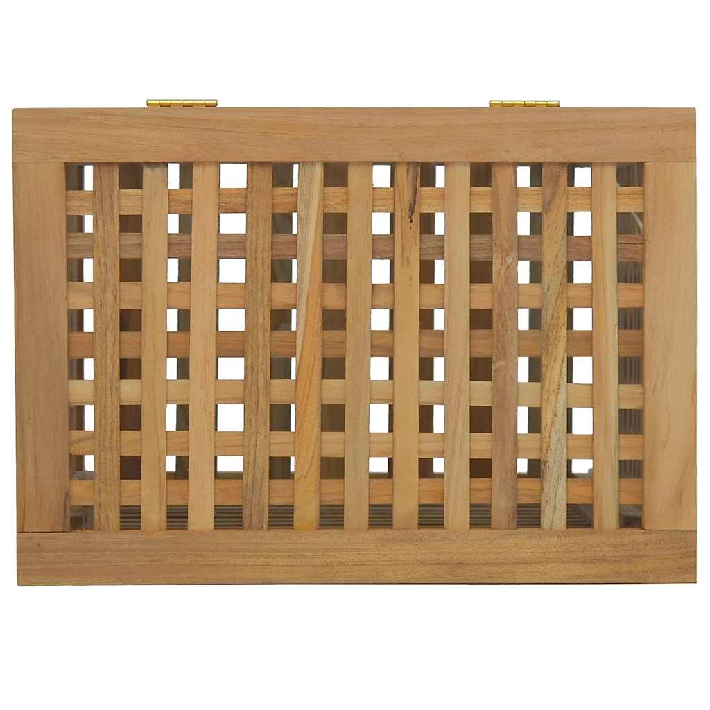 vidaXL Wasmand 50x35x60 cm massief teakhout - Aashly