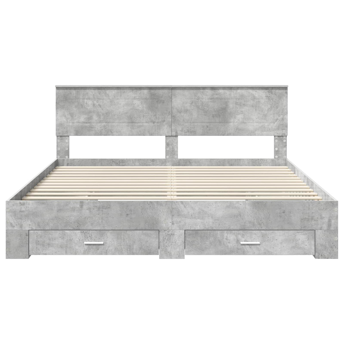vidaXL Bedframe met lade Zwart en Zilver 200 x 200 cm Bewerkt hout