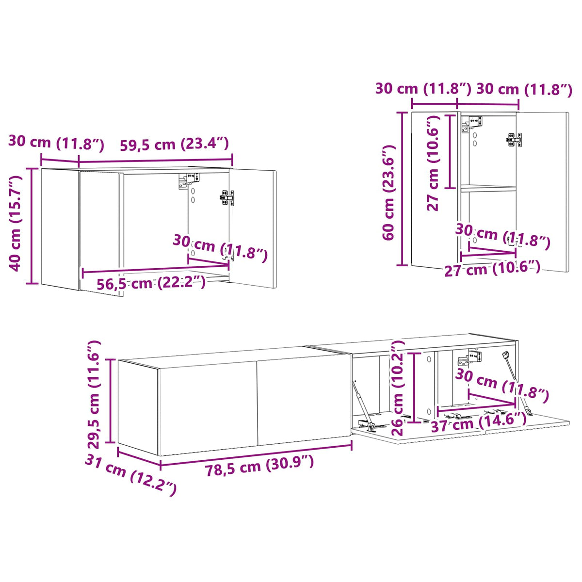 vidaXL 4 pcs Wit