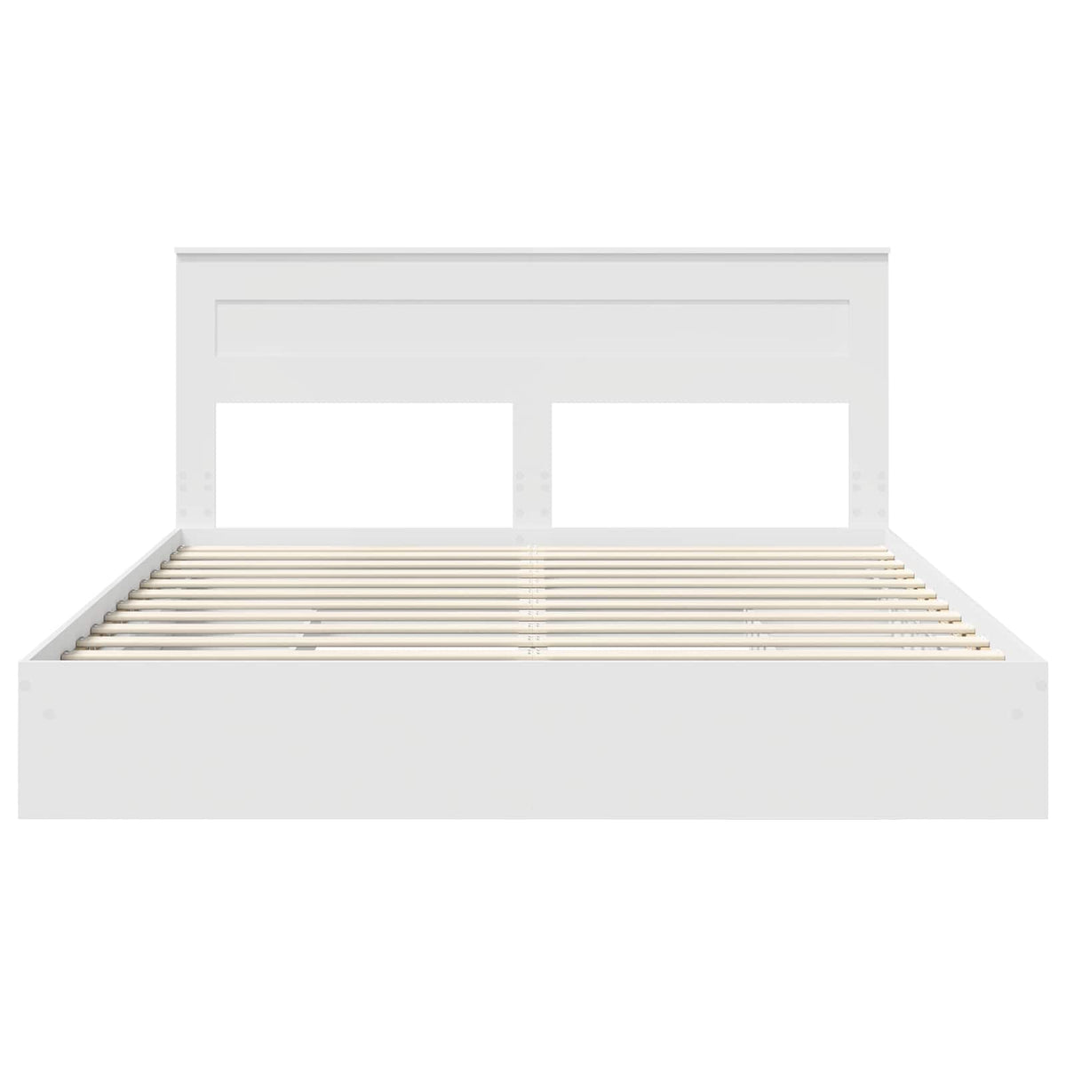 vidaXL Bedframe met lade met hoofdeinde Wit 200 x 200 cm Bewerkt hout