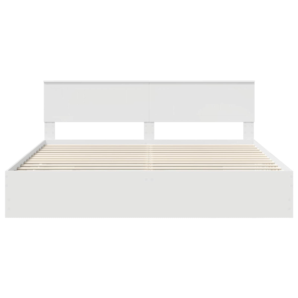 vidaXL Bedframe met lade met opslag Wit 200 x 200 cm Ingenieurshout