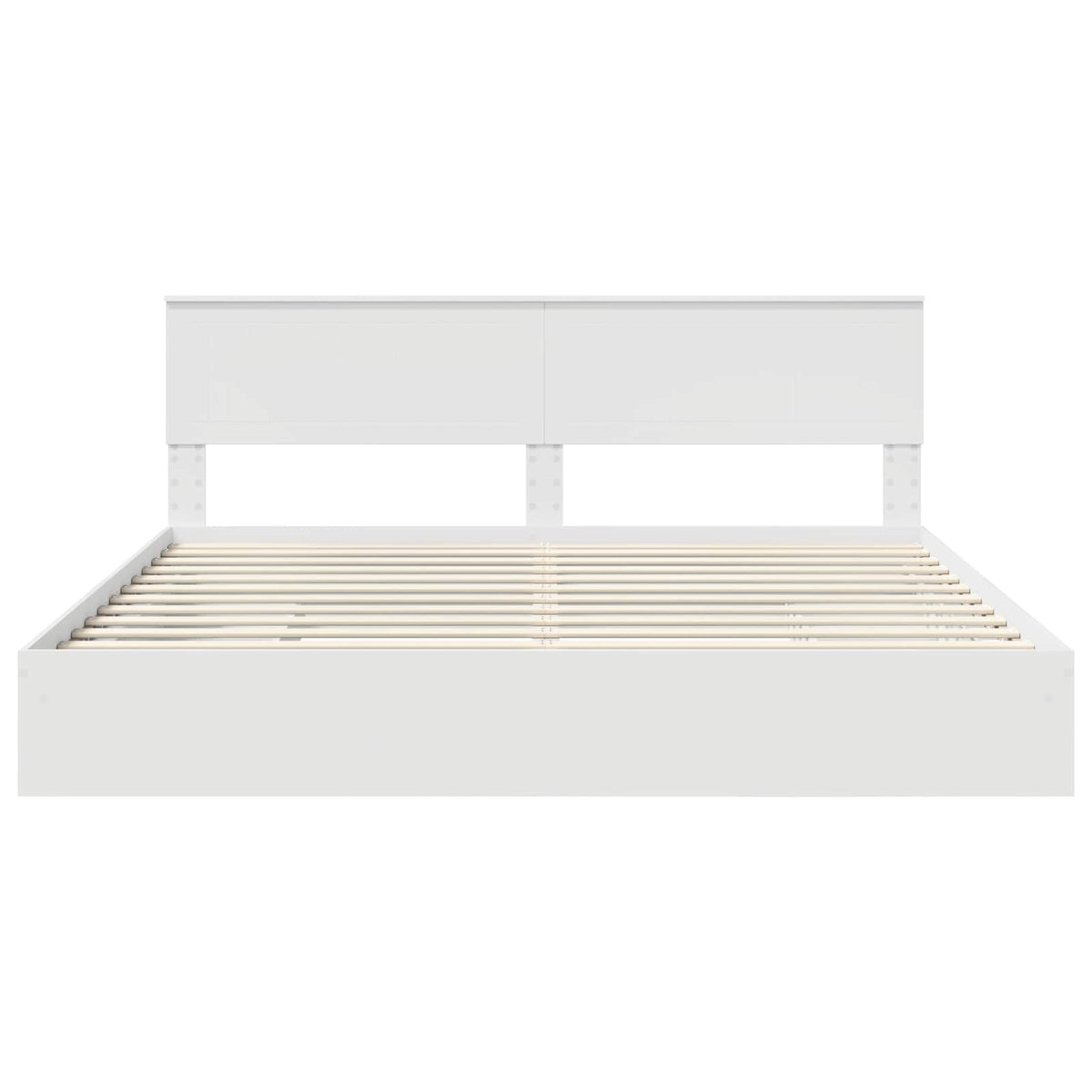 vidaXL Bedframe met lade met hoofdeinde Wit 200 x 200 cm Bewerkt hout