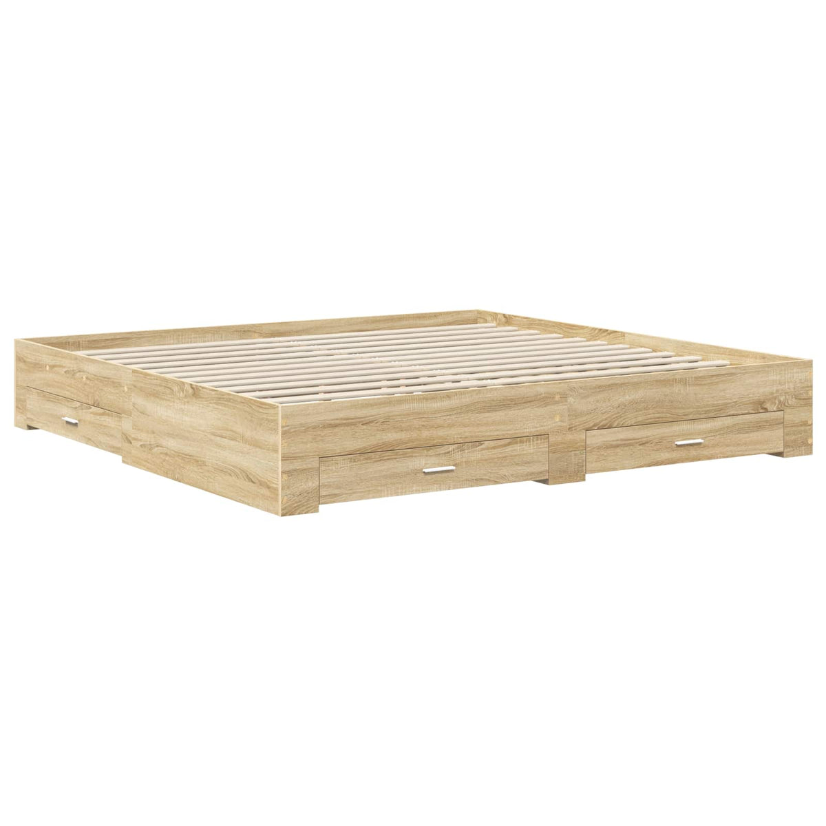 vidaXL Bedframe met lade Wit en Zilver 75 x 190 cm Bewerkt hout