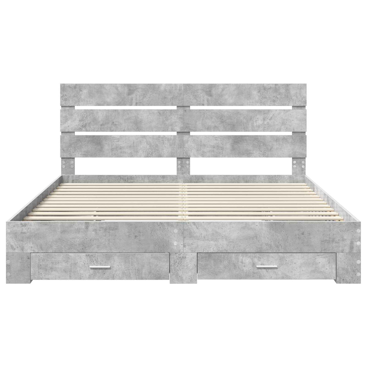 vidaXL Bedframe met lade Wit en Zilver 75 x 190 cm Bewerkt hout