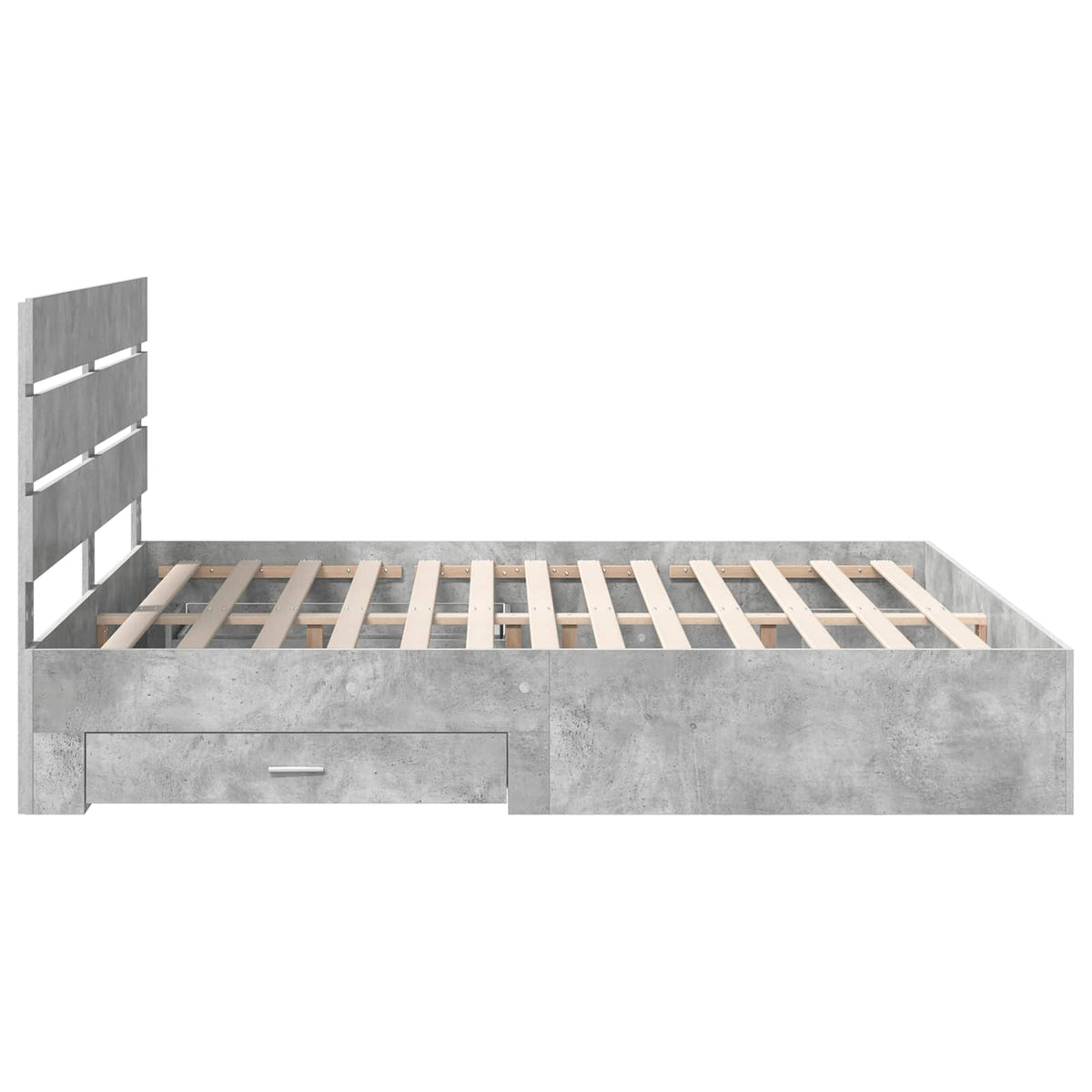 vidaXL Bedframe met lade Wit en Zilver 75 x 190 cm Bewerkt hout