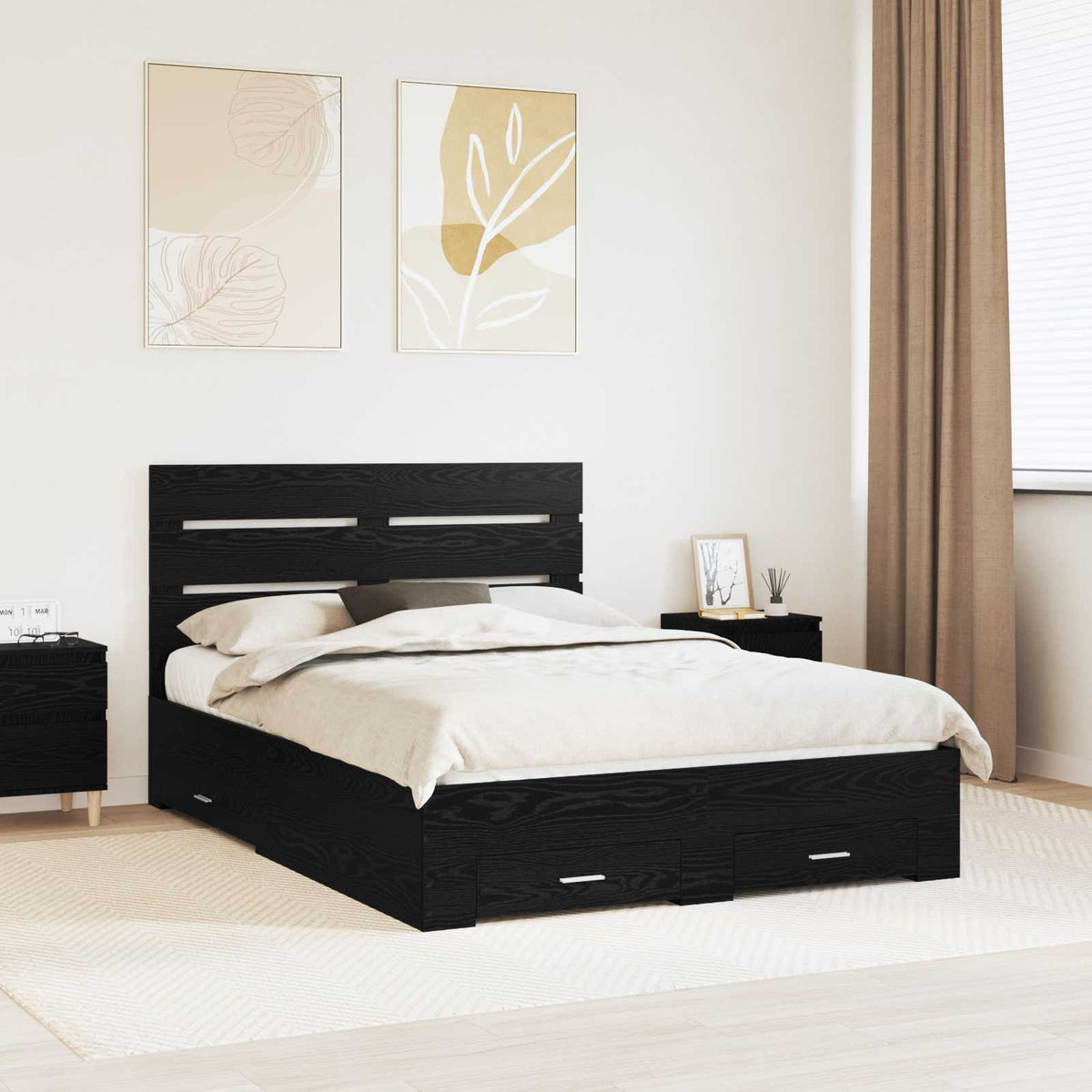 vidaXL Bedframe met lade Wit en Zilver 75 x 190 cm Bewerkt hout