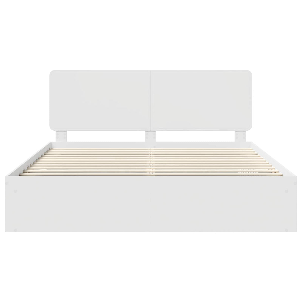 vidaXL Bedframe met hoofdeinde Wit 200 x 200 cm Massief grenenhout