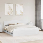 vidaXL Bedframe met lade met opslag Wit 200 x 200 cm Ingenieurshout